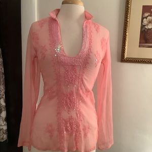 Lyly k sheer stunning blouse